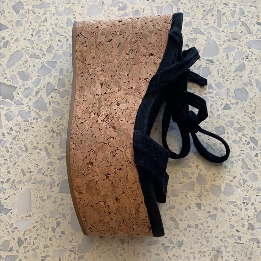 Isabel Marant Black Suede Cork Platform Sandals - Picture 11 of 11
